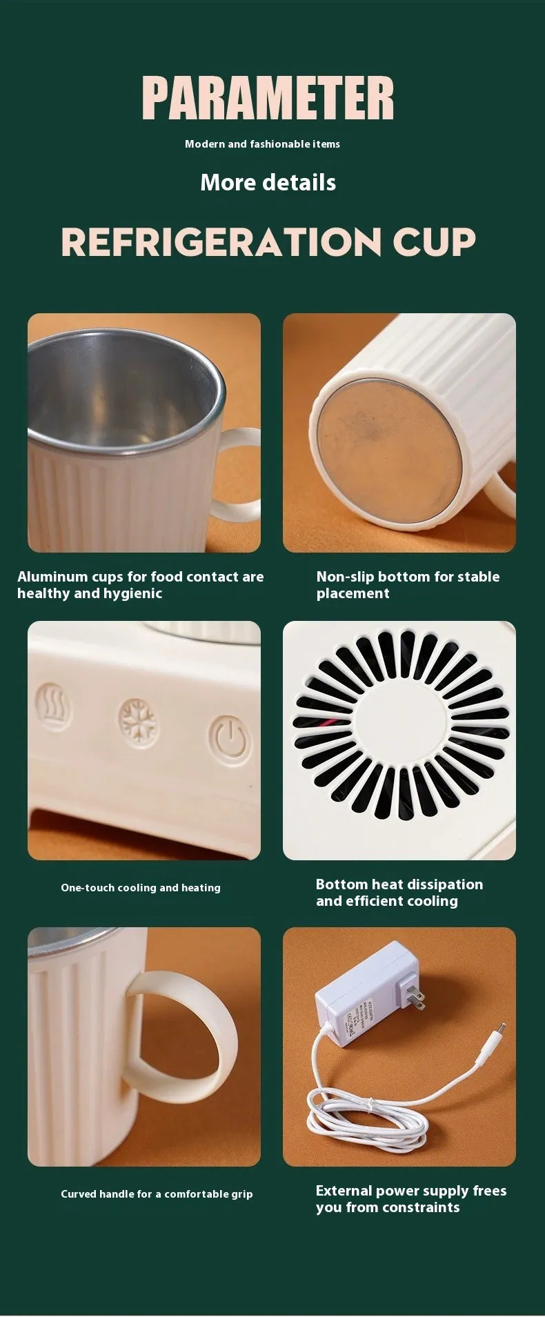Mini Quick Cooling Cup Beer Beverage Rapid Refrigeration Ice Maker Machine Cold Drink Heating Home Dormitory Food Grade 400ml Kitchen Gadgets