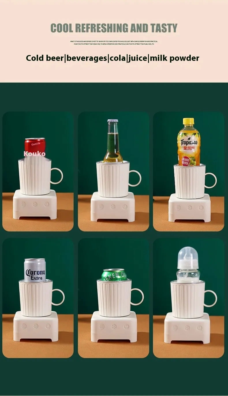 Mini Quick Cooling Cup Beer Beverage Rapid Refrigeration Ice Maker Machine Cold Drink Heating Home Dormitory Food Grade 400ml Kitchen Gadgets