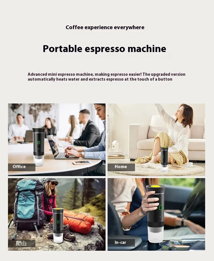 Electric Grinder Coffee Travel Handy 3 In1 Espresso Portable Coffee Espresso Maker Machine Cafe Portable Capsule Coffee Machine Kitchen Gadgets