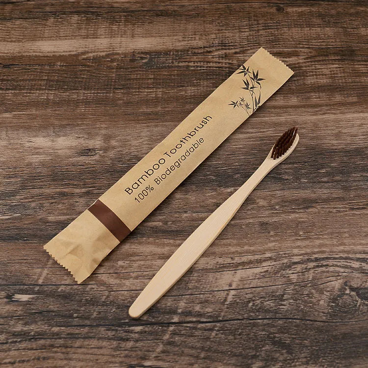 10Pcs Colorful Toothbrush Natural Bamboo Tooth Brush Set Soft Bristle Charcoal Teeth Eco Bamboo Toothbrushes Dental Oral Care