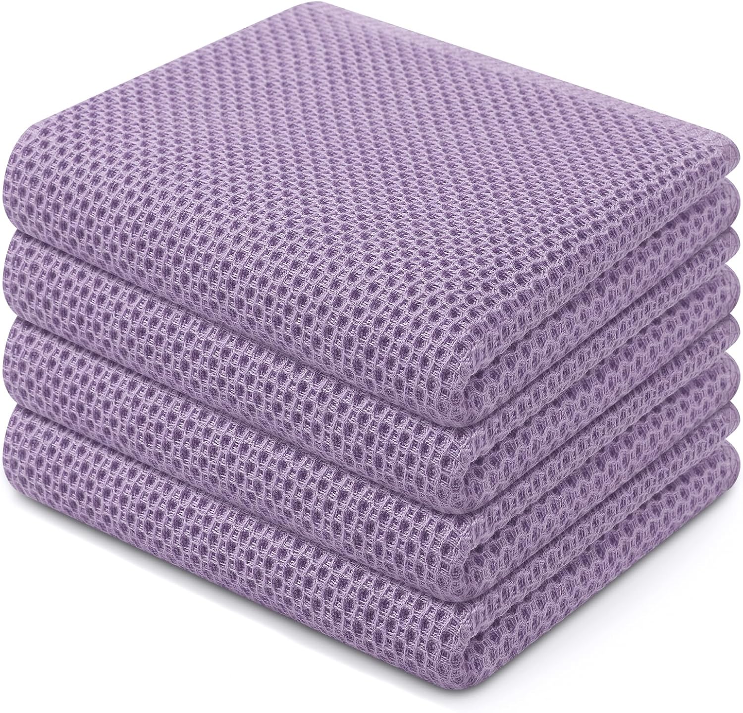 Homaxy 100% Cotton Waffle Weave Kitchen Dish Cloths, Ultra Soft Absorbent Quick Drying Dish Towels, 12 x 12 Inches, 6-Pack, Dark Grey
