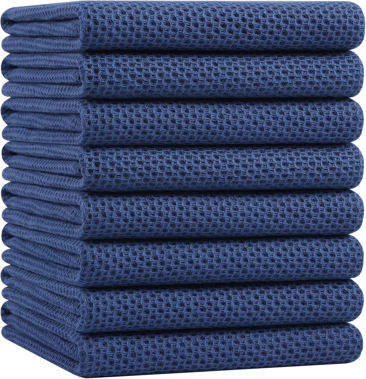 Homaxy 100% Cotton Waffle Weave Kitchen Dish Cloths, Ultra Soft Absorbent Quick Drying Dish Towels, 12 x 12 Inches, 6-Pack, Dark Grey
