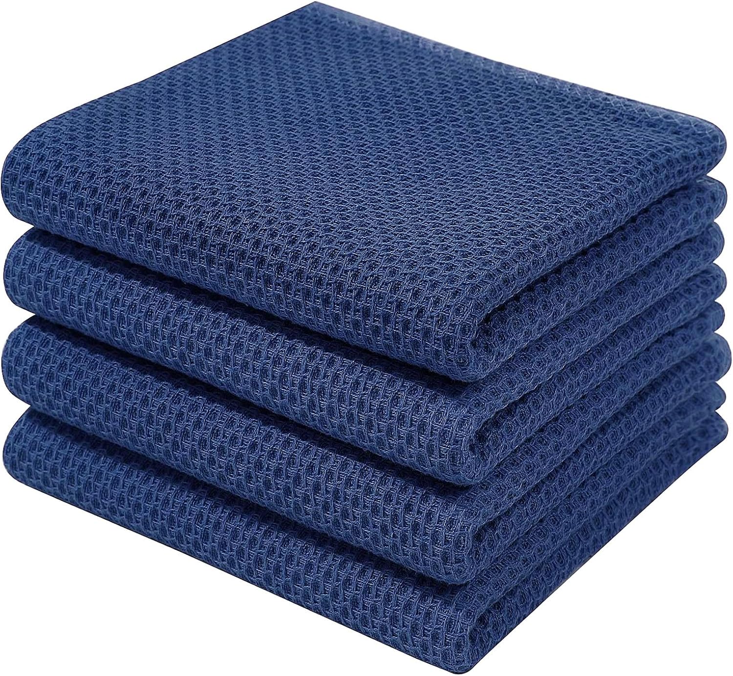 Homaxy 100% Cotton Waffle Weave Kitchen Dish Cloths, Ultra Soft Absorbent Quick Drying Dish Towels, 12 x 12 Inches, 6-Pack, Dark Grey
